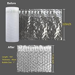 Hijelyn Inflatable Bubble Cushioning Wrap Roll
