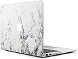 iDOO Matte Rubber Coated Soft Touch Plastic Hard Case for MacBook Air 13 inch Model A1369 and A1466 White Marble