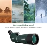 Svbony SV28 Spotting Scope 25-75X70 with Tripod Phone Adapter Angled 45° view 4