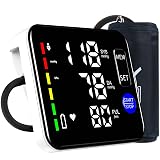 GUAEVER Blood Pressure Monitor Rechargeable Upper Arm Blood Pressure Monitors for Home Use Large Screen Bp Machine with 8.7"-16.5" Bp Cuff, 2x120 Memory, Voice Broadcast Bp Monitor (Black)