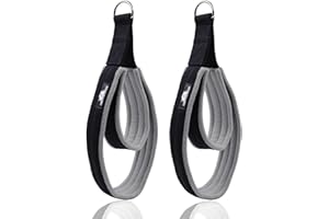 LIGHTS MOUNTAIN 1 Pair Enhanced Pilates Double Loop Straps for Reformer, Thickened D-Ring Handle Straps, Yoga Exercise Accessories in 2 Lengths and Multicolor for Home Gym Workout