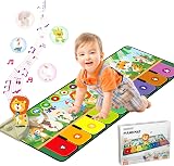 Rodzon Musical Play Mat for Toddlers 1-4 Years 9 Keyboard Sounds Recording