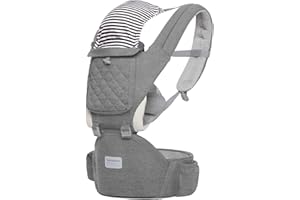 TALENBEEN Baby Carrier, 6-in-1 Newborn to Toddler, Carrier with Hip Seat Lumbar Support 7-41 lbs, Adjustable Baby Holder Carrier for All Seasons & Positions