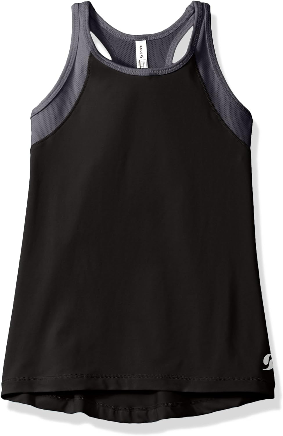 Soffe Girls' Big High Neck Track Tank: Clothing