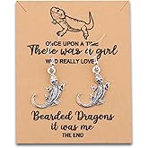 MAOFAED Bearded Dragon Earring for Women, Bearded Dragon Jewelry, Lizard Lover Gift, Lizard Owner Gift (onceLizardEarring)