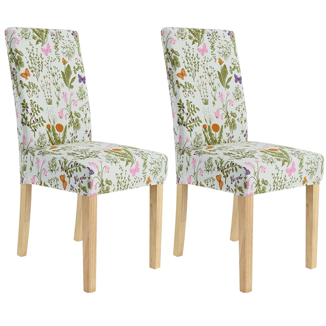 Photo 1 of Secgo Chair Covers for Dining Room 2 Pack, Stretch Dining Chair Cover, Washable Spandex Kitchen Parsons Chair Slipcovers, Blue Chair Covers for Home or Party