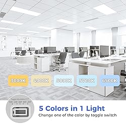 AIKVSXER 6 Pack 2x4 LED Flat Panel Light