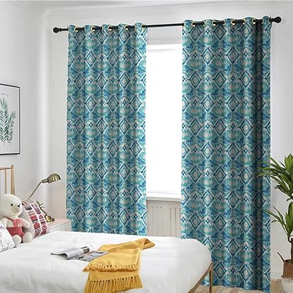 Cortinas Azul Turquesa Con Crema - sleek body method