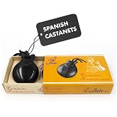 Jale Pollopas Flamenco Castanets, Black Plastic Spanish Castanets for Teens and Small Hands, Beginner Casta&ntilde;uelas by Ole Ole Flamenco
