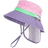 HECCEI Baby Sun Hat with Neck Flap, Windproof, Sunscreen, Warm, UPF 50+ DryShade SkyCandy Outdoor Beach Hat for 0-24 Months