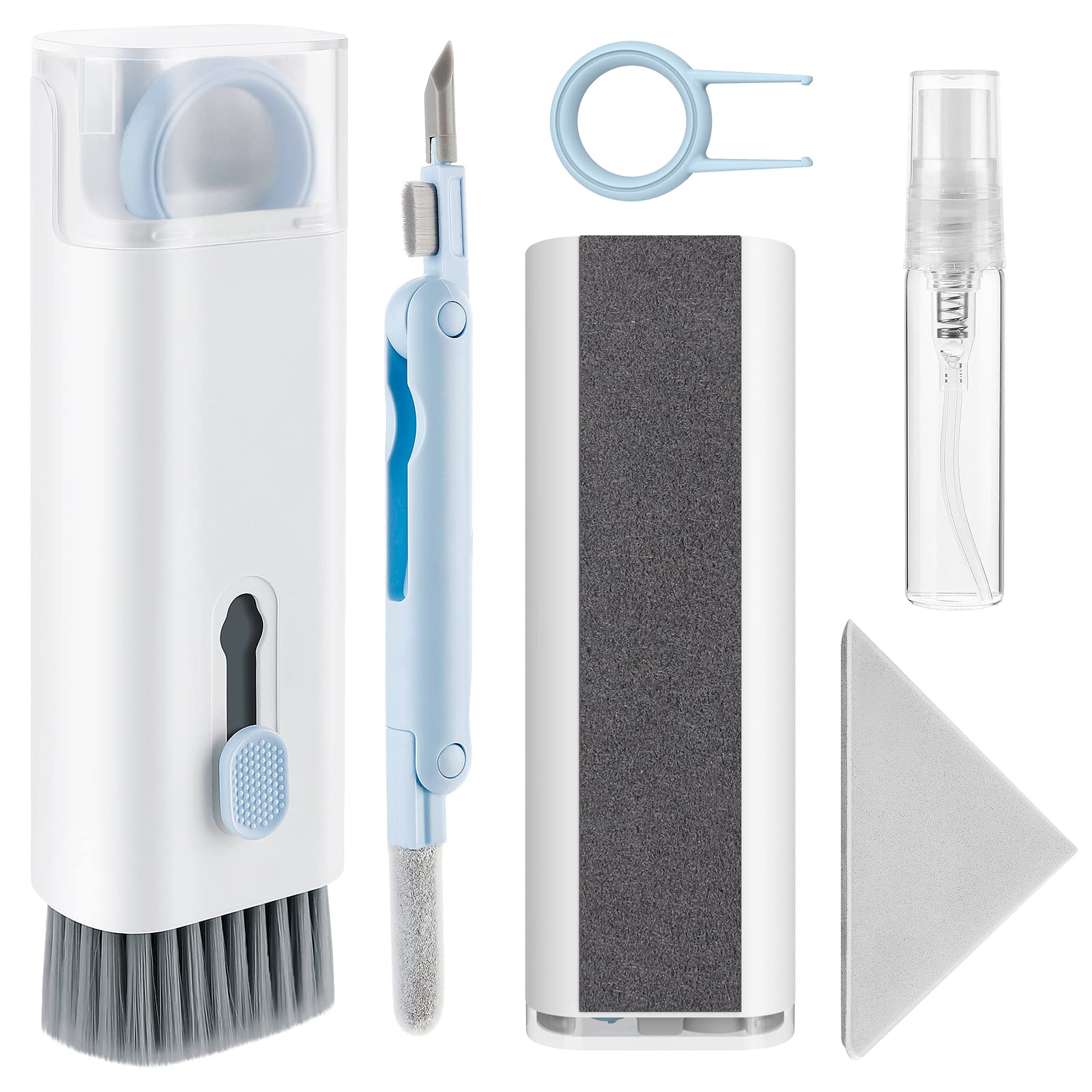 Osportfun Keyboard Cleaner Brush, 8 in 1 Keyboard Cleaning Brush Kit,Multifunctional Keyboard Earphone Cleaner, Computer Keyboard Cleaner for Airpods 2/pro Gaming Mechanical Keyboard