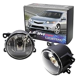 iJDMTOY Pair Clear Lens Fog Light Lamp Assemblies