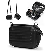 Cwatcun Hard Camera Case, Compact Digital Camera Sling Bag for Canon/Sony | Fits KODAK PIXPRO,Canon PowerShot,Sony DSC.Hard EVA shell,waterproof,shockproof,wristband+strap,mesh pocket.