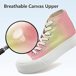 Womens Canvas Platform Classic Sneakers High Top