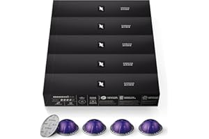 Nespresso Capsules Vertuo, Altissio, Medium Roast Espresso Coffee, 50 Count Espresso Pods, Brews 1.35oz.