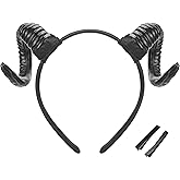 MOSTORY Sheep Horns Headband - Adult Demon Horns Harihoop for Renfaire, Halloween Cosplay