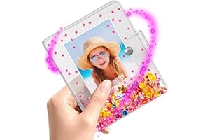 AOCII Small Photo Album 2x3 for Instax Mini Series Instant Film, 3 Inch Mini Photo Album for Polaroid Snap, SocialMatic Instant Cameras & Zip Printer, Gift for 3~10 Year Old Girl(Holds 60 Photos)