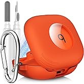 LDSXAY Compatible with Beats Powerbeats Fit Case Cover, Shockproof Magnetic Case for Powerbeats Fit 2025 Earbuds, Magnetic Lock Lid Protective Cover with Cleaner Kit & Carabiner (Orange)