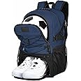 Goloni Soccer Backpack,Basketball Backpack with Ball Compartment & Shoe Compartment,Backpack for Basketball,Soccer