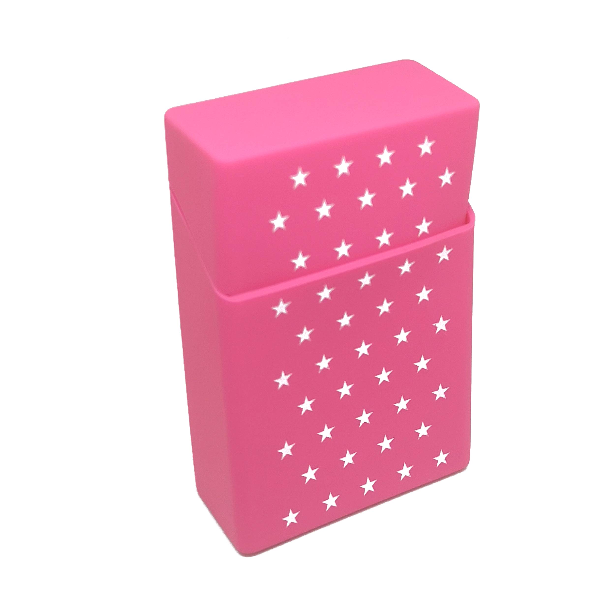 Silicone Cigarette Case Pack Box Cover Cig Holder King Size Cigarettes White Stars Pink Design Novelty Gifts For Her Accessory BestWayDigital