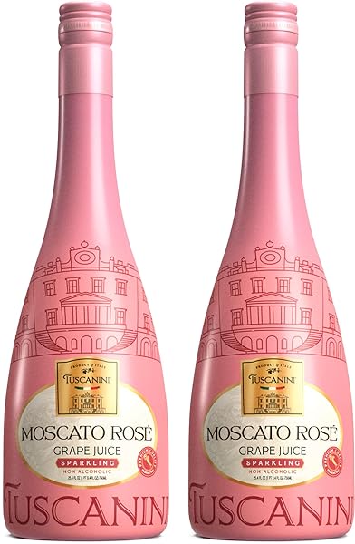 TUSCANINI ITALIAN MOSCATO ROSE SPARKLING GRAPE JUICE, 25.3OZ...