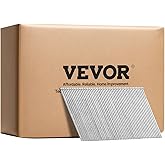 VEVOR 16 Gauge Finish Nails, 2 in Angled Finishing Nails, 2000-Count Galvanized Finishing Nail, 20-Degree Heavy-Duty Brad Nail with Galvanized Anti-Rust Process, for 16GA 20° Angled Finish Nailers