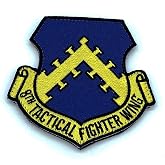 8th Tactical Fighter Wing Patch &ndash; Plastic Backing, 3.5"