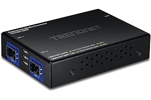TRENDnet 1000BASE-T to Dual SFP Fiber Media Converter with Redundant Mode, TFC-G21SFP, 1 x Gigabit RJ45 Port, 2 x Gigabit SFP Ports, NDAA & TAA Compliant