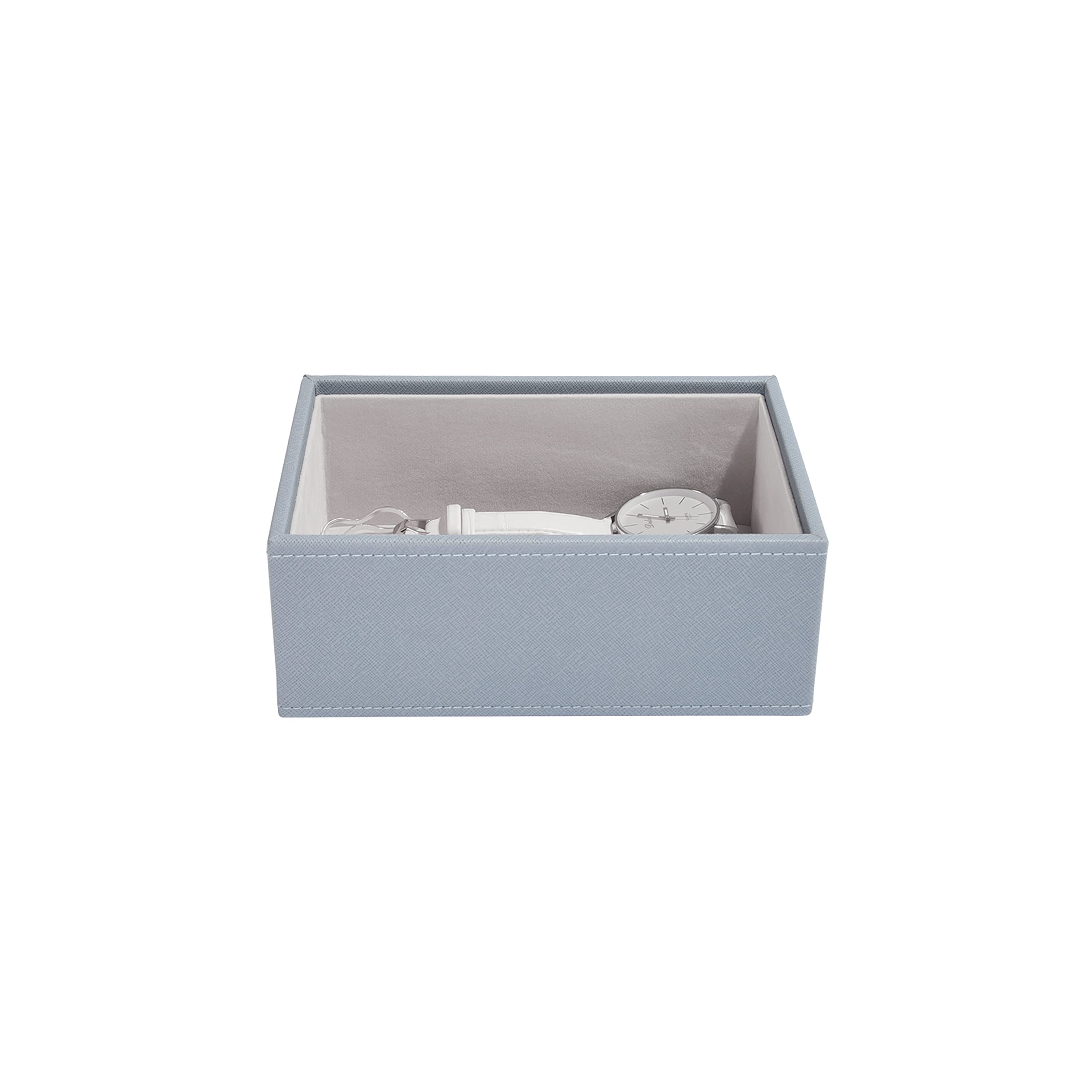 Stackers Dusky Blue Mini Jewellery Box Chunky Jewellery Layer