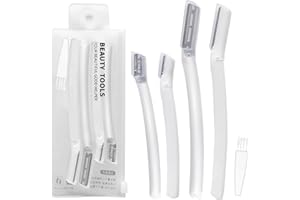 Whalrace Eyebrow Razor for Women and Men, Eyebrow Razor Kit-4PCS Dermaplaning Tool, Dermaplane Razor Quickly Removing Unwanted Peach Fuzz and Hair, Unisex Razors for Women