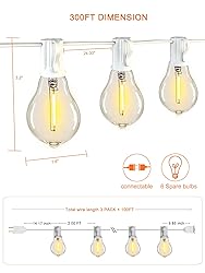 DAMAING Outdoor String Lights