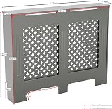 Vida Designs Oxford Radiator Cover Olive Grey Medium H82xW111xD19cm view 6
