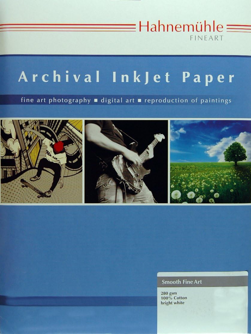 Hahnemühle Archival Inkjet Paper 280gsm, Smooth Fine Art, A3, 10 sheets