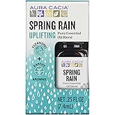 Aura Cacia Spring Rain Essential Oil Blend, Boxed 0.25 fl. oz. - Light Aroma, No Synthetic Fragrances