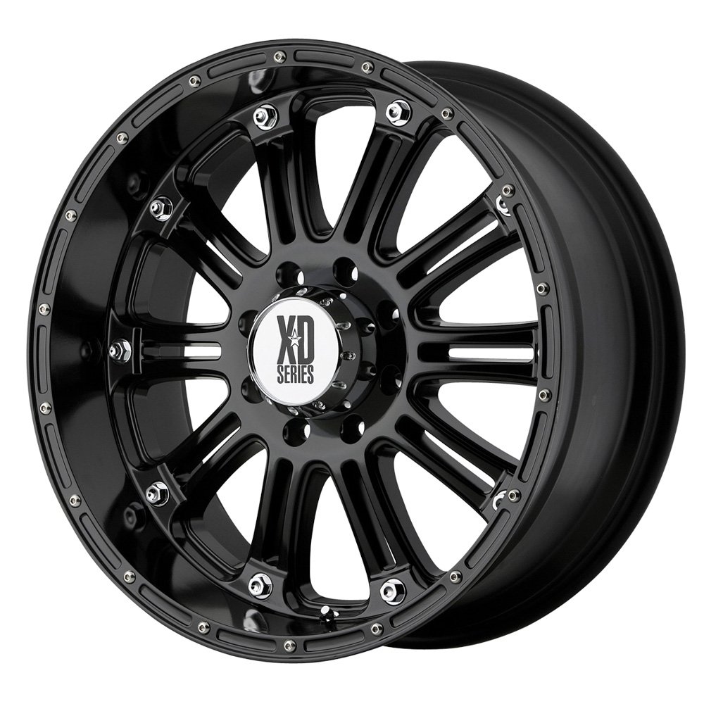 XD Series by KMC Wheels XD795 Hoss Gloss Black Wheel With Clearcoat (18x9"/8x170mm, -12mm offset)