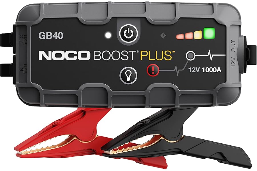 NOCO Boost GB40: 1000A UltraSafe Jump Starter – 12V Lithium Battery Booster Pack, Portable Jump Box, Power Bank & Jumper Cabl