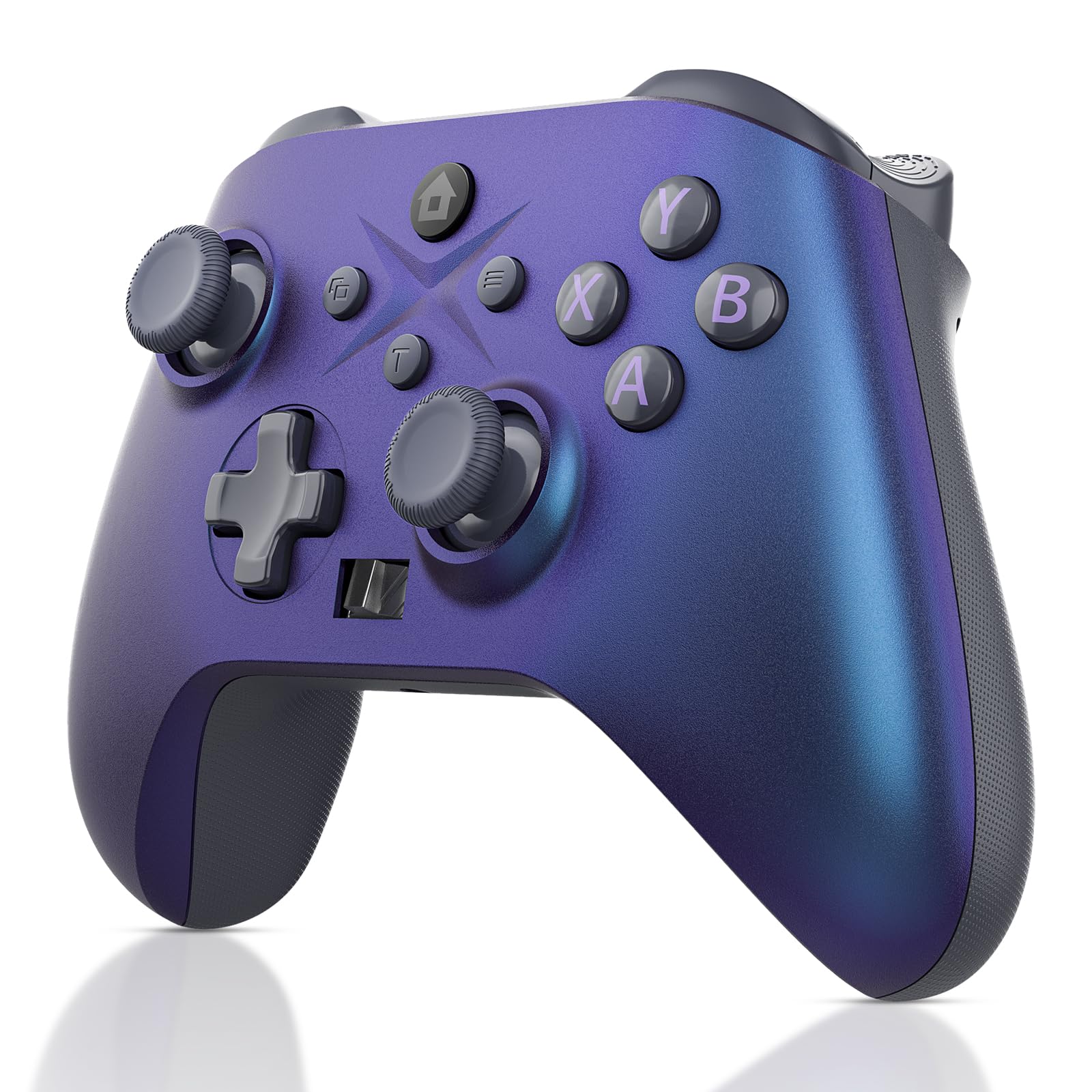 LENISUOLE Wireless Controller - Compatible with Xbox One/Series X|S, PC, Steam Gamepad with Turbo, Macro Programming & 3.5mm Audio Jack (Metal Blue)