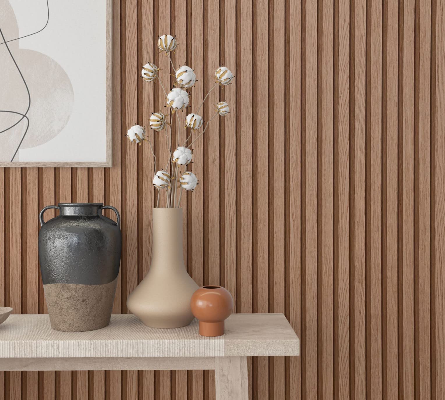 marburg Wallpaper Wood Effect Brown Acoustic Panels 3D Effect Non-Woven Wallpaper Living Room Bedroom 10.05 x 0.53 m Made in Germany