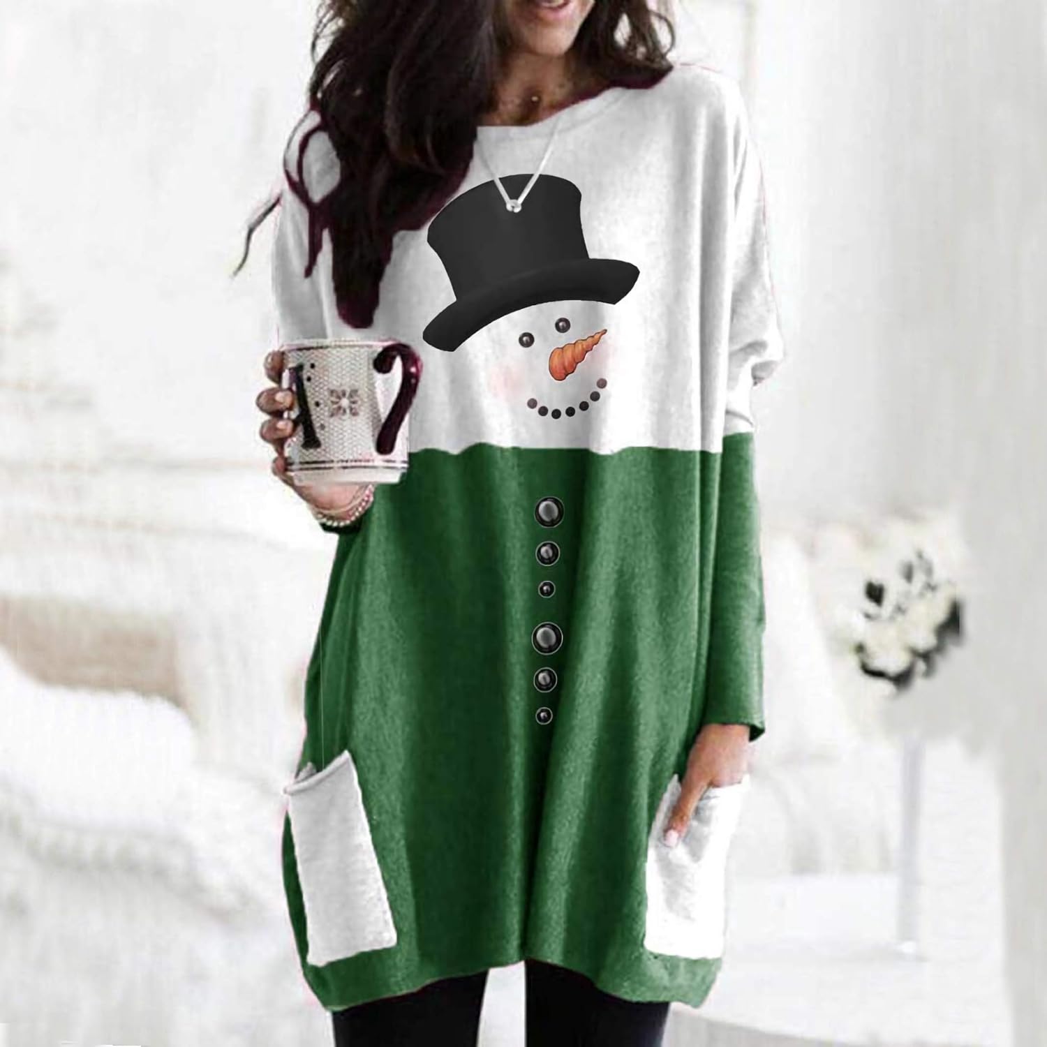 snowman sweatshirts women's