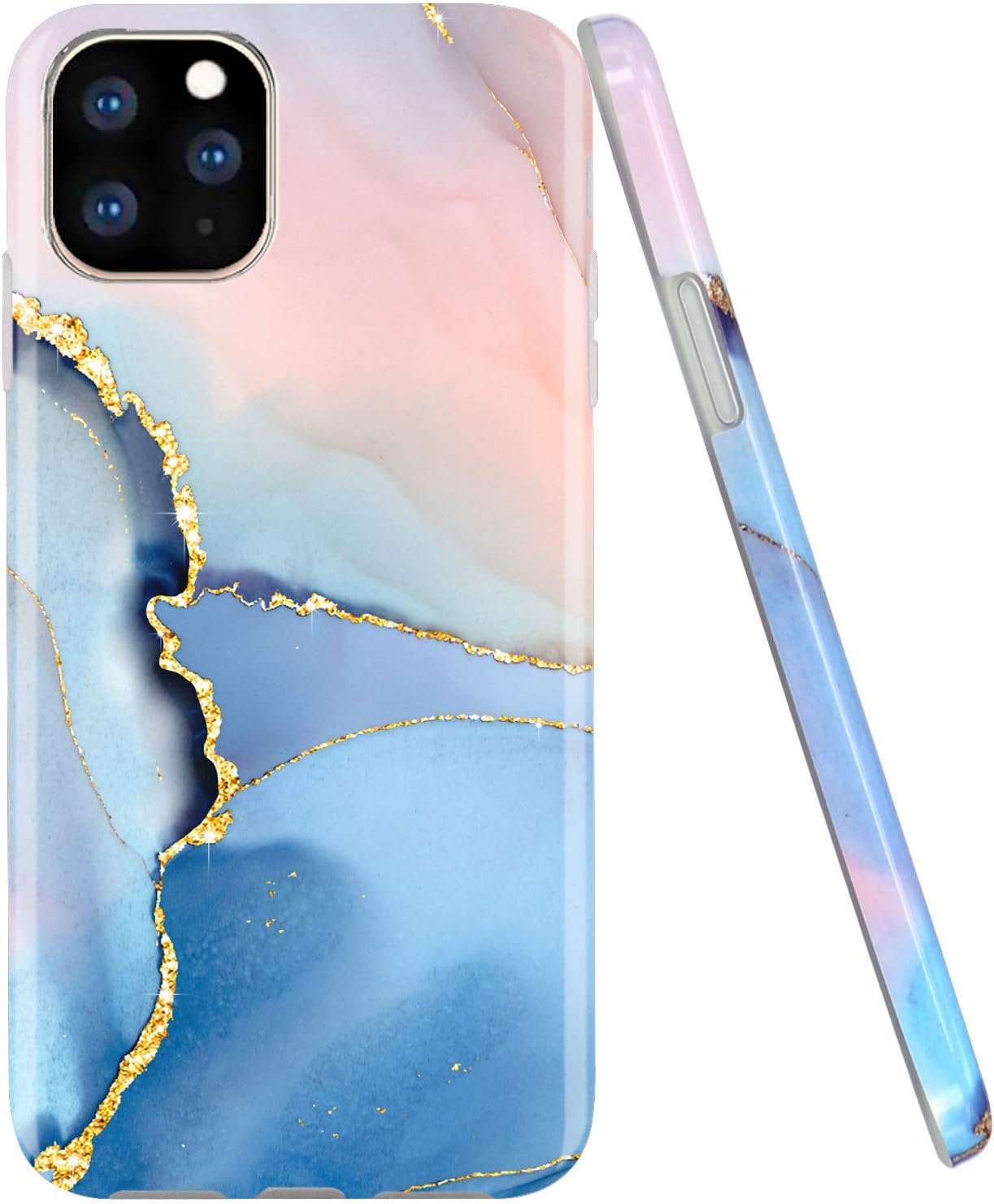 Amazon Com Jaholan Iphone 11 Pro Max Case Gold Glitter Sparkle Marble Design Clear Bumper Tpu Soft Rubber Silicone Cover Phone Case For Iphone 11 Pro Max 6 5 Inch 19 Blue
