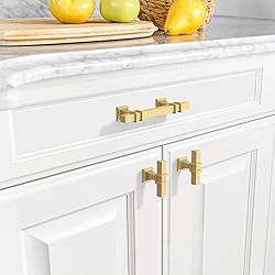 Amerdeco 10 Pack Brushed Gold Cabinet Pulls 3