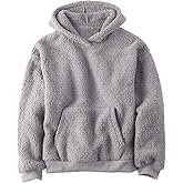 Makkrom Boys Girls Sherpa Hoodies Fleece Hoodie Pullover Outfits for Kids