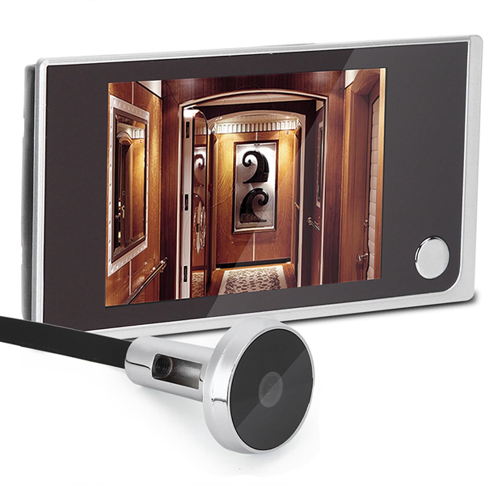 Digital Peephole, 3.5 inch LCD Color Screen Digital Peephole Camera, 120 ° Wide Angle (HD Senior Electronic) Door Camera, Visual Surveillance Camera, Easy to Install.