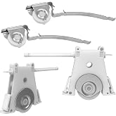2 Pair Gliding Screen Door Roller Assembly Fits for Andersen Upper P/N #1997063 &amp; Lower P/N #1997310 (1991 to Present), 1-1/4" Nylon Concaved Wheels, Edge Adjustable