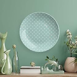 XISUNYA 10 Inch Decorative Plate, Floral Porcelain