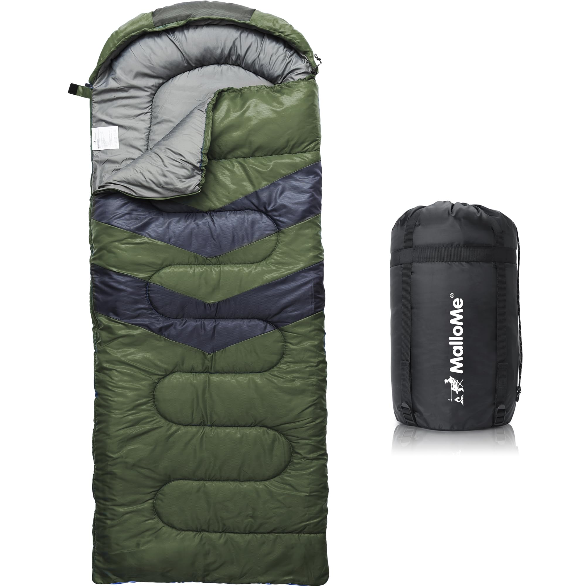 Photo 1 of MalloMe Sleeping Bags for Adults Cold Weather & Warm - Backpacking Camping Sleeping Bag for Kids 10-12, Girls, Boys - Lightweight Compact Camping Essentials Gear Accessories Hiking Sleep Must Haves