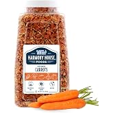 Harmony House Foods Dehydrated Diced Carrots - Air Dried Vegetables for Soup and Cooked Dishes, Great for Camping, Survival, and Backpacking, 15 Ounce Jar