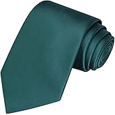 KissTies Solid Satin Tie Pure Color Necktie Mens Ties + Gift Box
