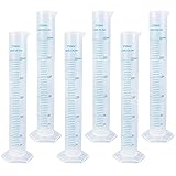 6Pack Plastic Graduated Cylinder 250 ml Transparent