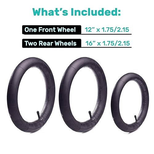 CALPALMY 16" Back and 12.5" Front (2+1) Stroller Wheel Replacement Inner  Tubes, Compatible with BoB Stroller Tire Tube Revolution  SE/Pro/Flex/SU/Ironman, Made from BPA/Latex Free Premium Butyl Rubber in  Dubai - UAE |